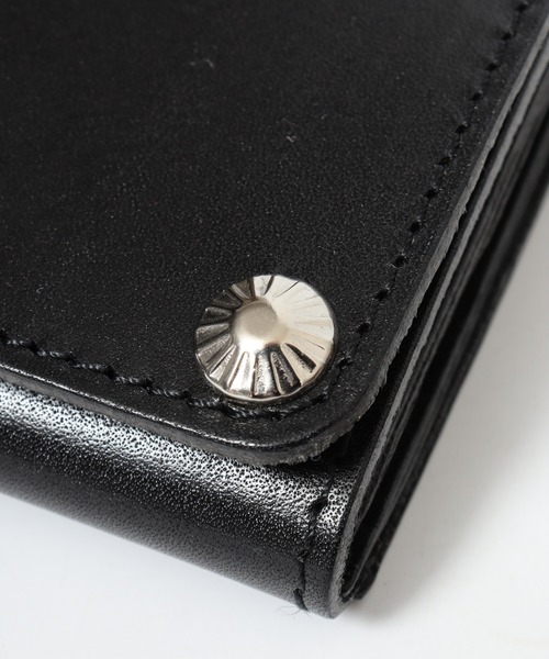 FUNALIVE（ファンアライブ）の「栃木レザー スタッズ コンパクト財布（財布・メンズ・ブラック/カーキ/ネイビー/ダークブラウン/キャメル/ブラック系/ブラック系1・FREE）」の13枚目の写真