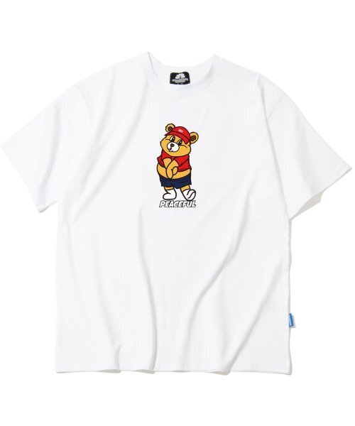 TRIPSHION(トリップション)の「SHY BEAR GRAPHIC Tシャツ - ホワイト(Tシャツ/カットソー・メンズ・その他・LARGE/MEDIUM/X-LARGE)」の1枚目の写真