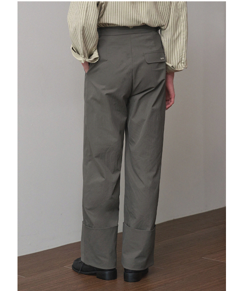 MICANE(ミケーネ)の「ゼルダロールアップワイドパンツ(その他パンツ・レディース・ブラック/カーキブラウン・LARGE/X-LARGE/XX-LARGE/X-SMALL/SMALL/MEDIUM)」の3枚目の写真