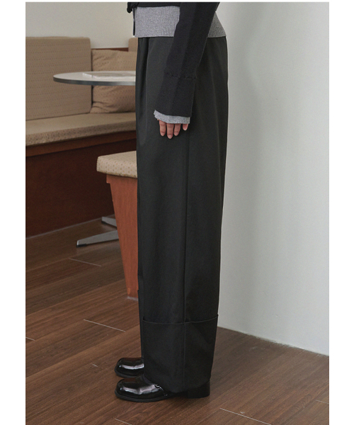 MICANE(ミケーネ)の「ゼルダロールアップワイドパンツ(その他パンツ・レディース・ブラック/カーキブラウン・LARGE/X-LARGE/XX-LARGE/X-SMALL/SMALL/MEDIUM)」の9枚目の写真