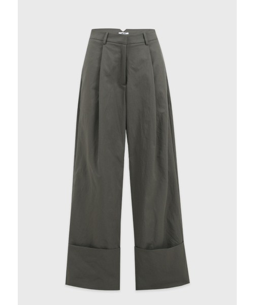 MICANE(ミケーネ)の「ゼルダロールアップワイドパンツ(その他パンツ・レディース・ブラック/カーキブラウン・LARGE/X-LARGE/XX-LARGE/X-SMALL/SMALL/MEDIUM)」の12枚目の写真