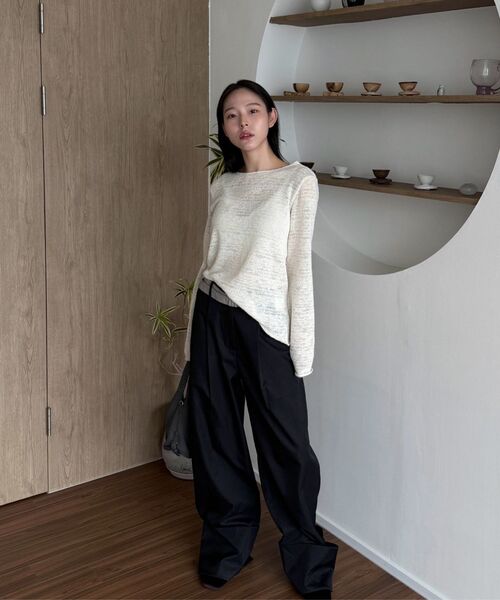 MICANE(ミケーネ)の「ゼルダロールアップワイドパンツ(その他パンツ・レディース・ブラック/カーキブラウン・LARGE/X-LARGE/XX-LARGE/X-SMALL/SMALL/MEDIUM)」の8枚目の写真