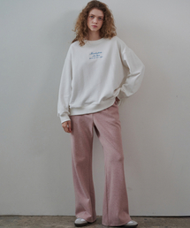 MALOUPE（マロップ）の「2303 ニットコーデュロイフレアパンツ（ピンク）（その他パンツ）」