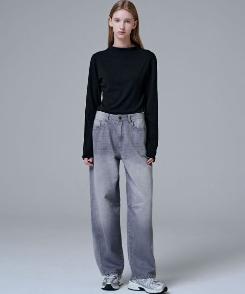 MALOUPE(マロップ)の「5110 ウールブレンドハーフネックTシャツ(ブラック)(Tシャツ/カットソー・レディース・ブラック・FREE)」の9枚目の写真
