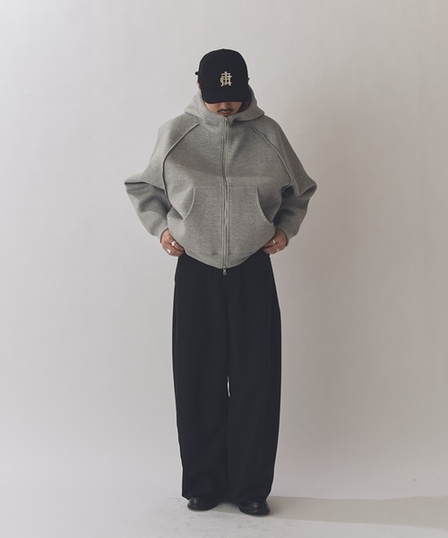 Lui's（ルイス）の「ダブルカスタムジャガードフーディ（パーカー・メンズ・ブラック/グレー・FREE）」の11枚目の写真