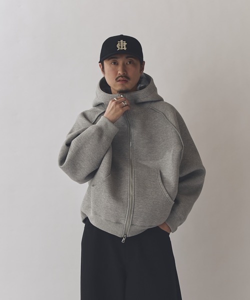 Lui's（ルイス）の「ダブルカスタムジャガードフーディ（パーカー・メンズ・ブラック/グレー・FREE）」の7枚目の写真