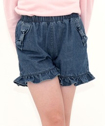 Bee des Bee（ビーデスビー）の「デニムフリルショートパンツ（デニムパンツ）」