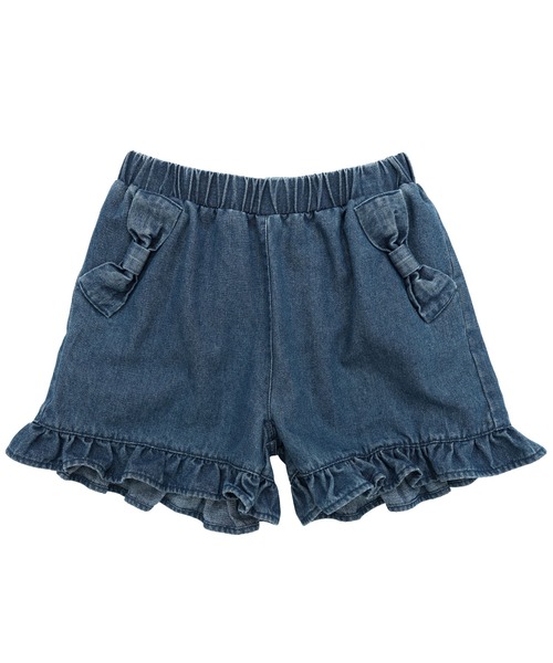 Bee des Bee（ビーデスビー）の「デニムフリルショートパンツ（デニムパンツ・キッズ・ブルー・110cm/120cm/130cm/140cm/150cm/100cm）」の7枚目の写真
