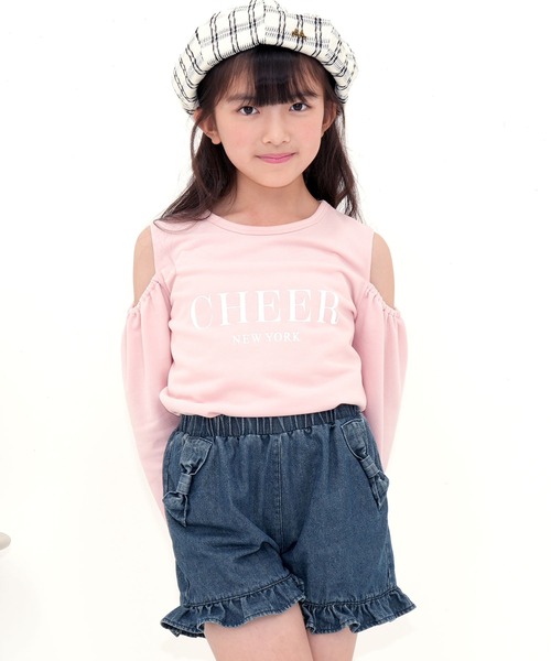 Bee des Bee（ビーデスビー）の「デニムフリルショートパンツ（デニムパンツ・キッズ・ブルー・110cm/120cm/130cm/140cm/150cm/100cm）」の2枚目の写真