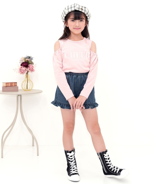 Bee des Bee（ビーデスビー）の「デニムフリルショートパンツ（デニムパンツ・キッズ・ブルー・110cm/120cm/130cm/140cm/150cm/100cm）」の5枚目の写真