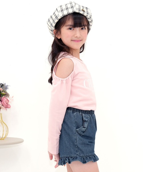 Bee des Bee（ビーデスビー）の「デニムフリルショートパンツ（デニムパンツ・キッズ・ブルー・110cm/120cm/130cm/140cm/150cm/100cm）」の4枚目の写真