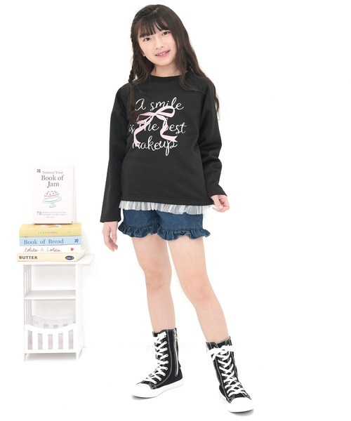 Bee des Bee（ビーデスビー）の「デニムフリルショートパンツ（デニムパンツ・キッズ・ブルー・110cm/120cm/130cm/140cm/150cm/100cm）」の12枚目の写真