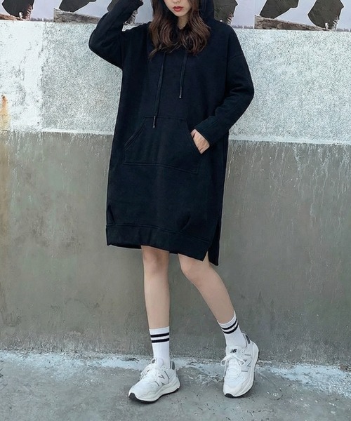 cammie(キャミー)の「フーディーワンピース(ワンピース・レディース・グリーン/ブラック/ブルー・M/L)」の6枚目の写真