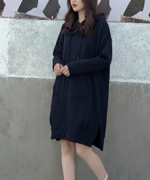 cammie(キャミー)の「フーディーワンピース(ワンピース・レディース・グリーン/ブラック/ブルー・M/L)」の7枚目の写真