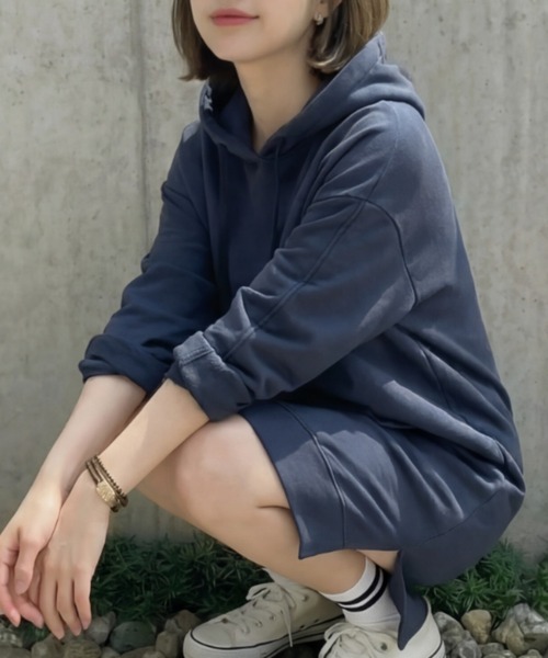 cammie(キャミー)の「フーディーワンピース(ワンピース・レディース・グリーン/ブラック/ブルー・M/L)」の15枚目の写真