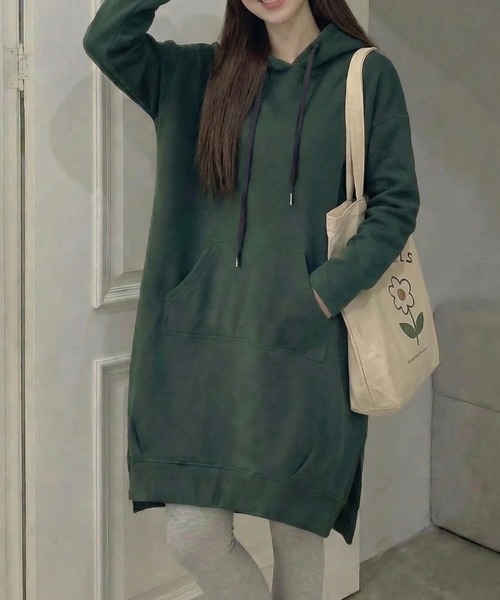 cammie(キャミー)の「フーディーワンピース(ワンピース・レディース・グリーン/ブラック/ブルー・M/L)」の17枚目の写真