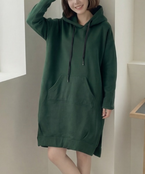cammie(キャミー)の「フーディーワンピース(ワンピース・レディース・グリーン/ブラック/ブルー・M/L)」の18枚目の写真