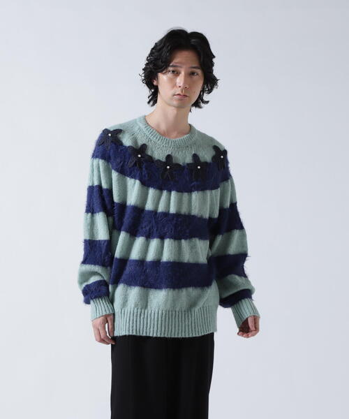ROYAL FLASH（ロイヤルフラッシュ）の「amok /アモク/STAR BORDER KNIT（ニット/セーター・メンズ・ピンク/ネイビー・F）」の18枚目の写真