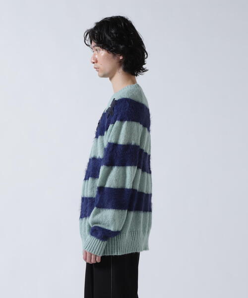 ROYAL FLASH（ロイヤルフラッシュ）の「amok /アモク/STAR BORDER KNIT（ニット/セーター・メンズ・ピンク/ネイビー・F）」の20枚目の写真