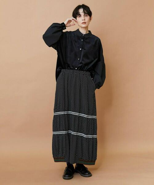 FRAPBOIS（フラボア）の「ベルベットシャツ（シャツ/ブラウス・レディース・ブラック/ホワイト・1）」の16枚目の写真