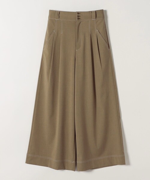 quaranciel（カランシエル）の「quaranciel:〈洗濯機可能〉ハイウエスト ワイド 2タック パンツ（その他パンツ・レディース・ブラック/ベージュ・38/40）」の18枚目の写真