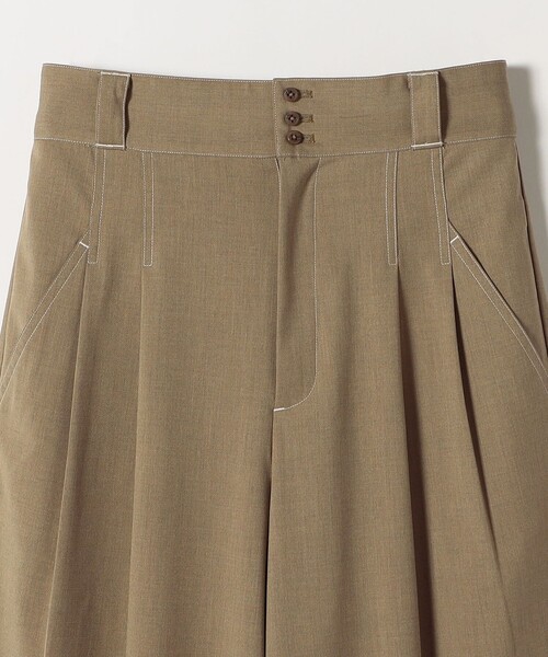 quaranciel（カランシエル）の「quaranciel:〈洗濯機可能〉ハイウエスト ワイド 2タック パンツ（その他パンツ・レディース・ブラック/ベージュ・38/40）」の20枚目の写真