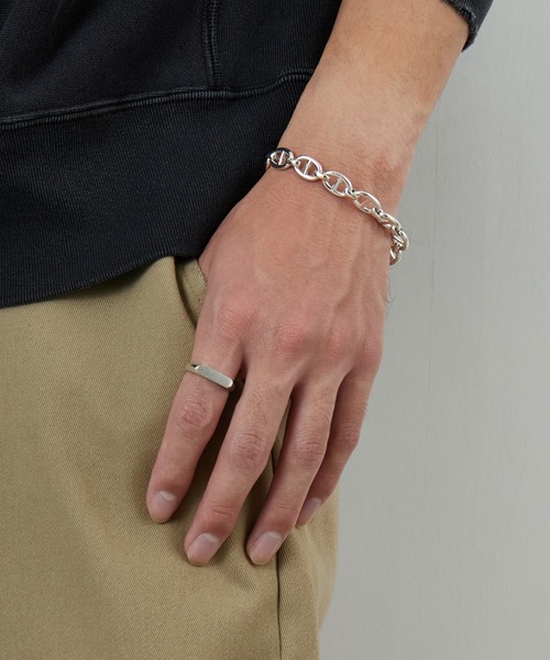 XOLO JEWELRY/ショロジュエリー] ヘアライン シグネットリング -スリム