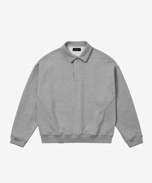 D.PRIQUE（ディープリーク）の「Oversized polo sweatshirt - heather grey（スウェット）」