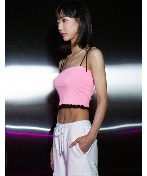 WARDOG（ワドッグ）の「スパゲッティストラップレイヤードタンクトップピンク（Tシャツ/カットソー・レディース・その他・FREE）」の4枚目の写真