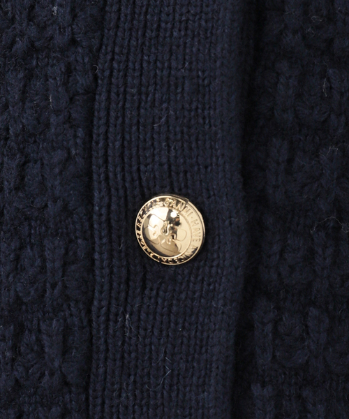 journal standard L'essage(ジャーナルスタンダードレサージュ)の「【GANNI/ガニー】Cotton Wool Mix Boxy Cardigan:ニット(カーディガン/ボレロ・レディース・ネイビー・MEDIUM)」の6枚目の写真
