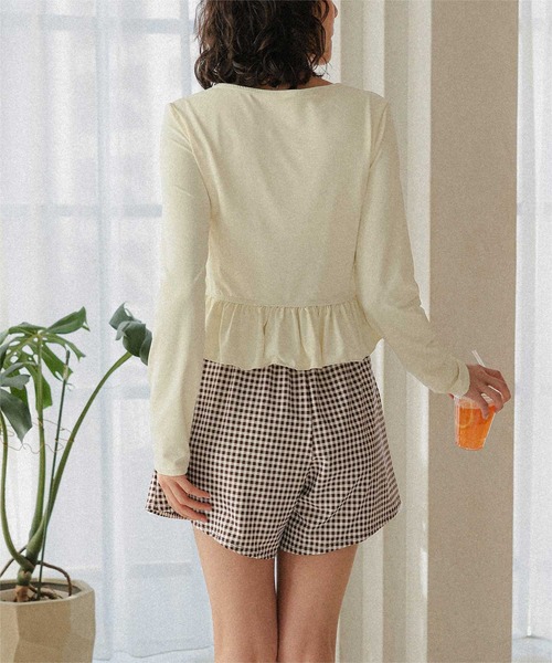 titivate(ティティベイト)の「ペプラム長袖トップス×ショーツ/セット水着(水着・レディース・ホワイト系その他/ブラック系その他/ブラック/アイボリー・S/M/L/XL)」の10枚目の写真