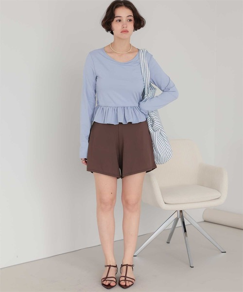 titivate(ティティベイト)の「ペプラム長袖トップス×ショーツ/セット水着(水着・レディース・ホワイト系その他/ブラック系その他/ブラック/アイボリー/ブラウン/ブラック系その他2/ブルー・S/M/L/XL)」の19枚目の写真