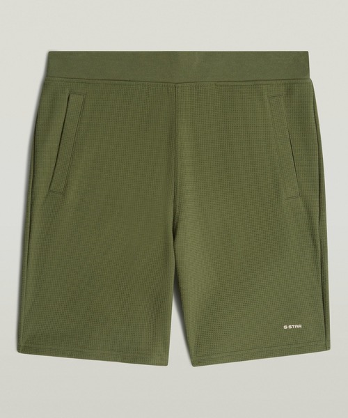 G-STAR（ジースター）の「Structured Jersey Shorts/ワッフルコットンジャージーショートパンツ（その他パンツ・メンズ・ダークブラック/ダークオリーブ・X-SMALL/X-LARGE/LARGE/MEDIUM/SMALL）」の5枚目の写真