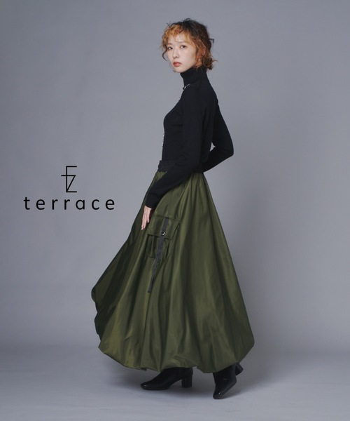 terrace（テラス）の「バルーンミリタリースカート（スカート・レディース・ブラック/カーキ/グレー・FREE）」の3枚目の写真