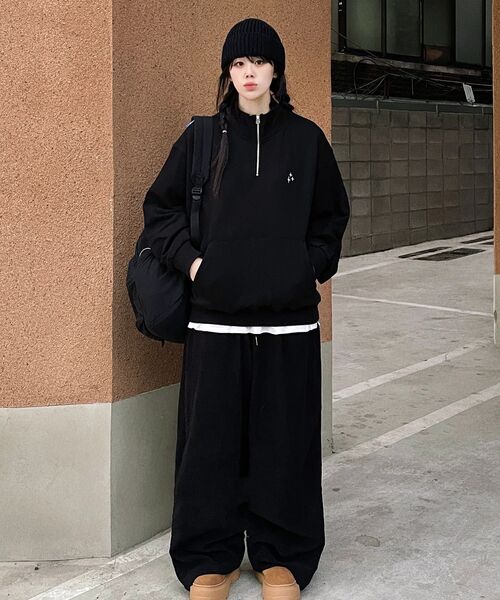 NEUFETBLEU(ヌフエブル)の「NEB half zipup mtm (black)(その他トップス・レディース・その他・SMALL)」の5枚目の写真