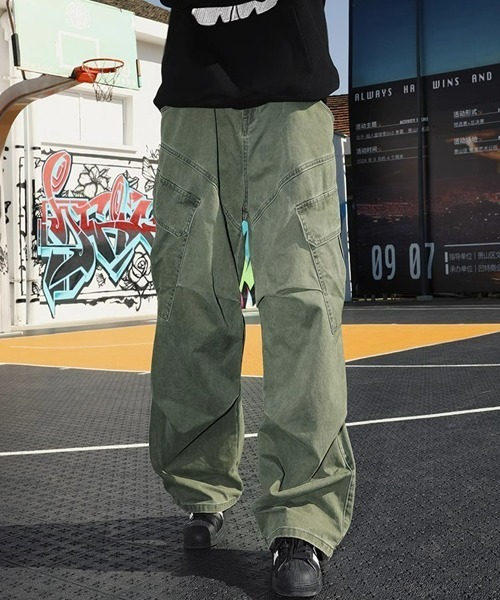 Ressaca(レサーカ)の「ギャザーワイドカーゴパンツ(カーゴパンツ・メンズ・ブラウン/ブラック/カーキ/オフホワイト・M/L/XL)」の7枚目の写真