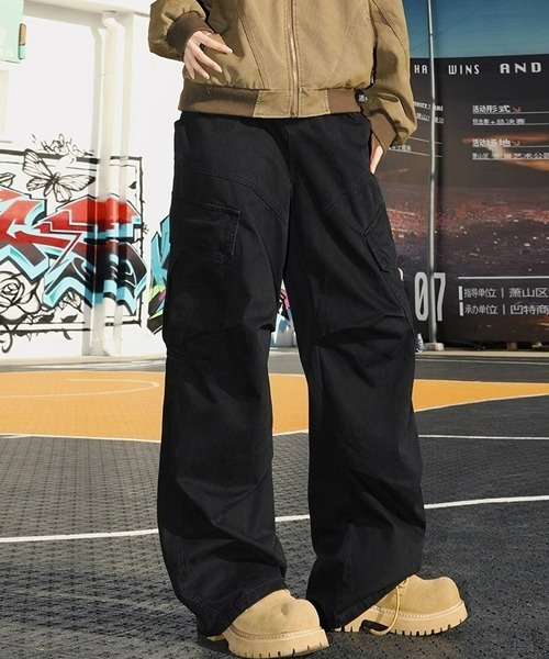 Ressaca(レサーカ)の「ギャザーワイドカーゴパンツ(カーゴパンツ・メンズ・ブラウン/ブラック/カーキ/オフホワイト・M/L/XL)」の12枚目の写真