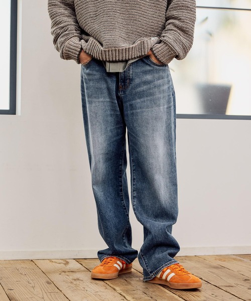 BAYFLOW（ベイフロー）の「ルーズテーパードデニムパンツ（デニムパンツ・メンズ・スカイブルー/ブルー・LARGE/MEDIUM）」の2枚目の写真