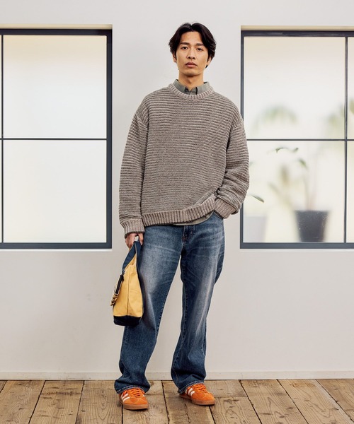 BAYFLOW（ベイフロー）の「ルーズテーパードデニムパンツ（デニムパンツ・メンズ・スカイブルー/ブルー・LARGE/MEDIUM）」の3枚目の写真