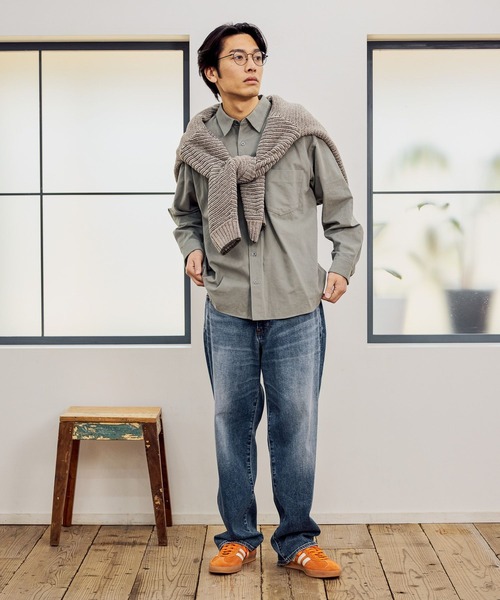 BAYFLOW（ベイフロー）の「ルーズテーパードデニムパンツ（デニムパンツ・メンズ・スカイブルー/ブルー・LARGE/MEDIUM）」の4枚目の写真