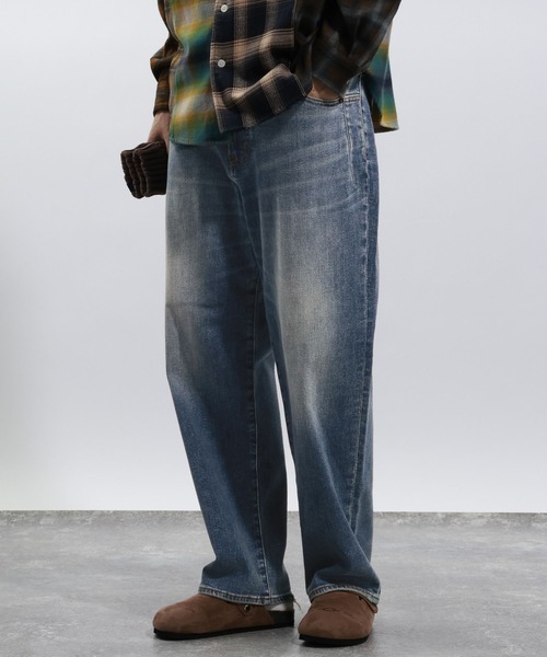 BAYFLOW（ベイフロー）の「ルーズテーパードデニムパンツ（デニムパンツ・メンズ・スカイブルー/ブルー・LARGE/MEDIUM）」の6枚目の写真