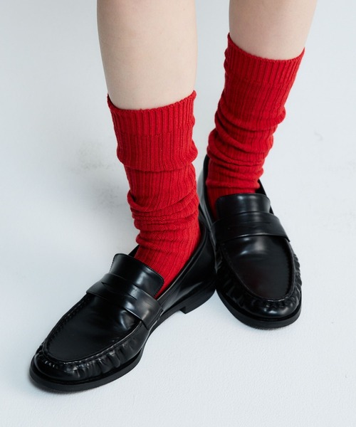 JEANASIS（ジーナシス）の「シャーリングローファー/645735（ローファー・レディース・ブラック/ベージュ系その他/ダークブラウン・LARGE/MEDIUM）」の2枚目の写真