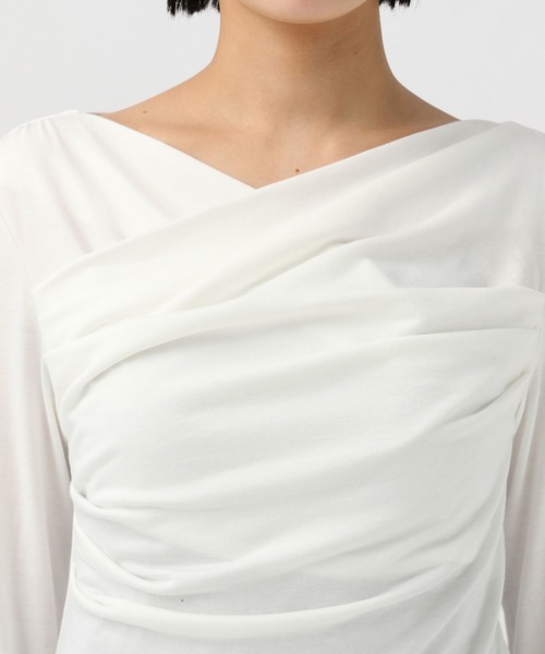 BAYFLOW（ベイフロー）の「【KARENさんコラボ】ドレープロングスリーブTシャツ（Tシャツ/カットソー・レディース・グレー/ホワイト・FREE）」の11枚目の写真