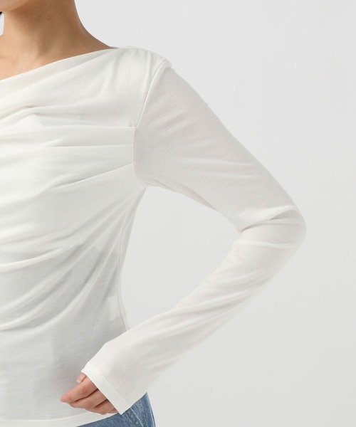 BAYFLOW（ベイフロー）の「【KARENさんコラボ】ドレープロングスリーブTシャツ（Tシャツ/カットソー・レディース・グレー/ホワイト・FREE）」の14枚目の写真