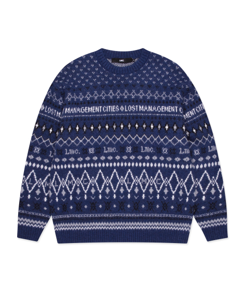 Fair Isle Knit Sweater — свитер в традиционном орнаменте, navy