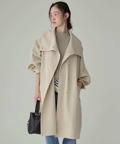 BABYLONE(バビロン)の「【多機能素材】オーバーフォルムコート(その他アウター・レディース・ブラック/ベージュ・フリー)」の1枚目の写真