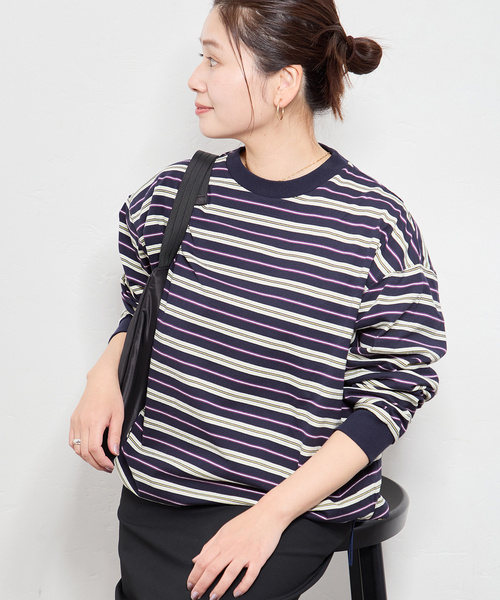 JOURNAL STANDARD（ジャーナルスタンダード）の「《追加》シャーリングロングスリーブTシャツ（Tシャツ/カットソー・レディース・ブラック系その他/ブラウン系その他/コバルトブルー/ホワイト・FREE）」の4枚目の写真