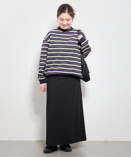 JOURNAL STANDARD（ジャーナルスタンダード）の「《追加》シャーリングロングスリーブTシャツ（Tシャツ/カットソー・レディース・ブラック系その他/ブラウン系その他/コバルトブルー/ホワイト・FREE）」の12枚目の写真