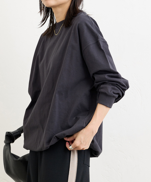 JOURNAL STANDARD（ジャーナルスタンダード）の「《追加》シャーリングロングスリーブTシャツ（Tシャツ/カットソー・レディース・ブラック系その他/ブラウン系その他/コバルトブルー/ホワイト・FREE）」の20枚目の写真