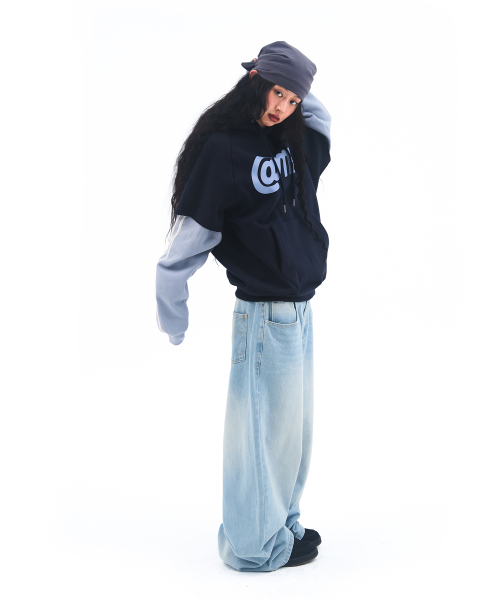 AMESWORLDWIDE(アメスワールドワイド)の「SPORTY LAYERED HOODIE NAVY(パーカー・レディース・その他・M/L)」の7枚目の写真